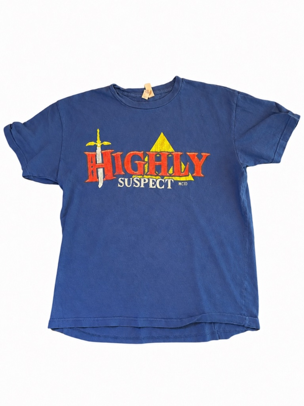 Highly Suspect MCID Blue Graphic T-Shirt Unisex Medium Band Tee Zelda